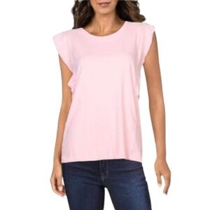 Sundry - NWOT Flutter Sleeve Tank Crochet Trim Lavender Sz 0/XS